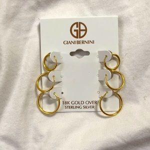 18K GOLD OVER STERLING SILVER EARRINGS